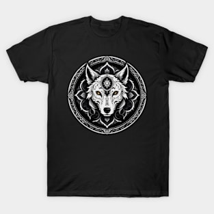 Wolf With Fiery Gaze T-Shirt